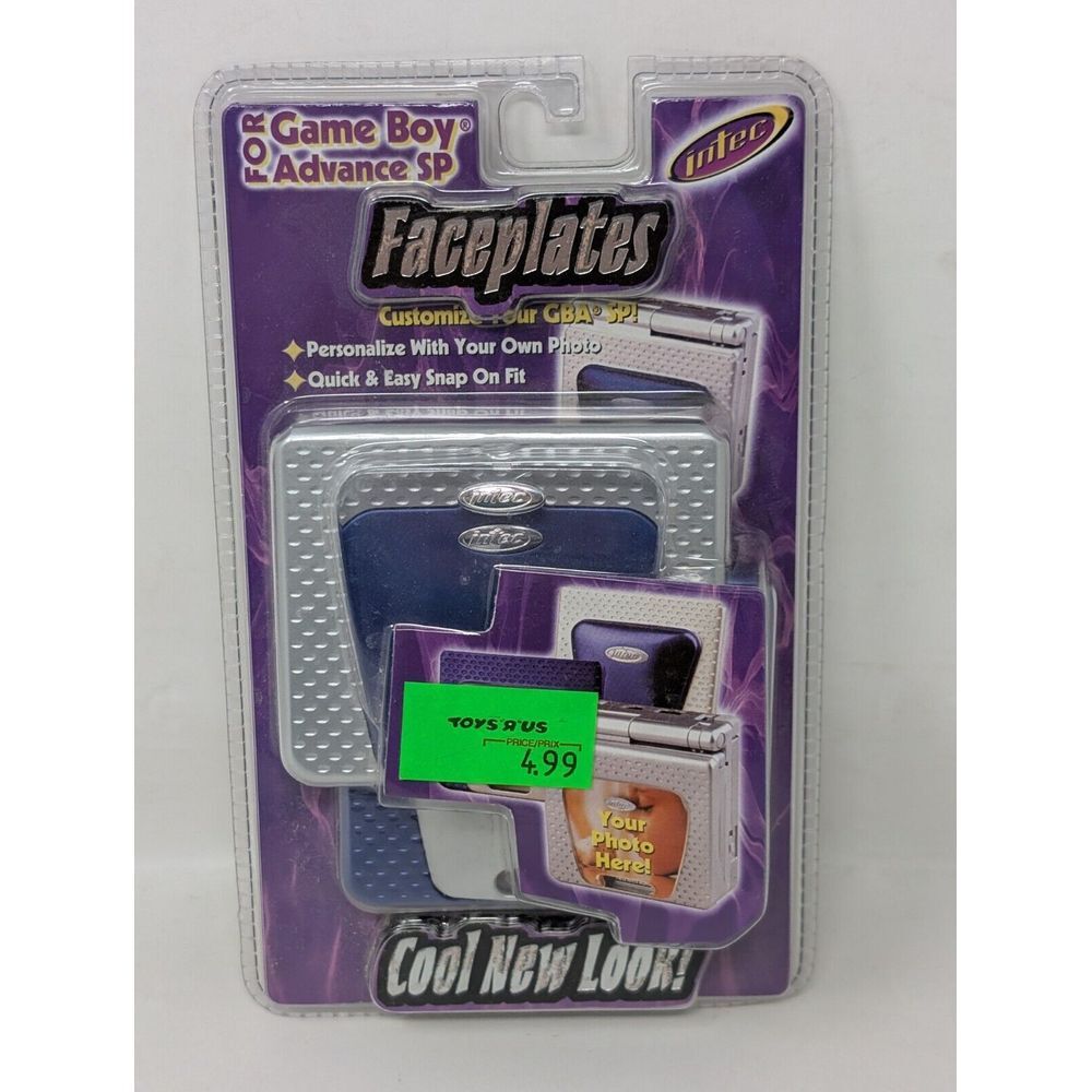 Vintage 2003 Intec Gameboy Advance SP Faceplate‎ Photo Cover Toys R Us Accessory